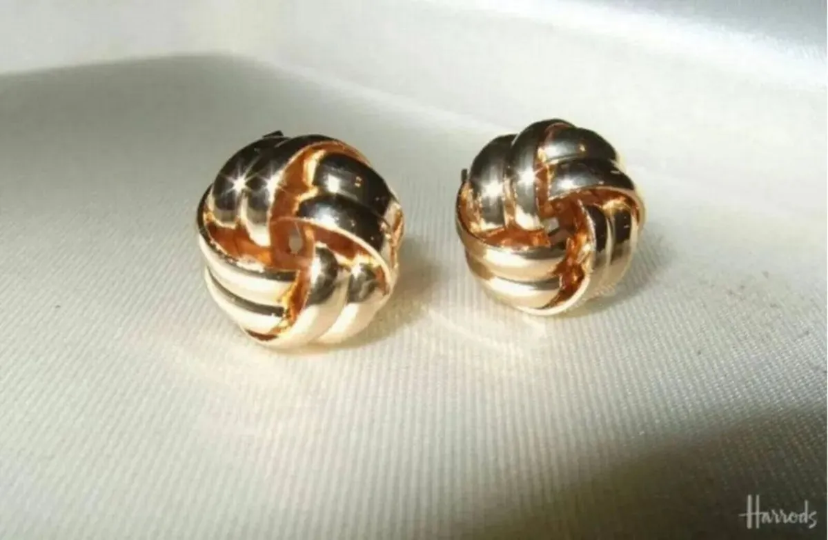 Vintage Harrods Clip-On Earrings - Image 1