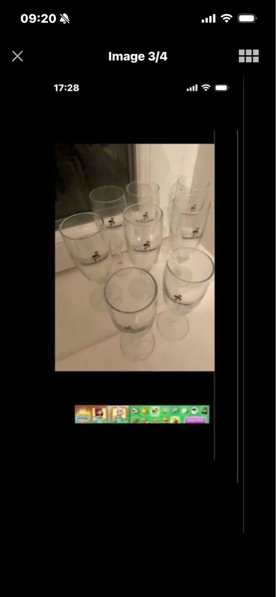 Rare Set of Babycham Footed Glasses (8) - Image 3