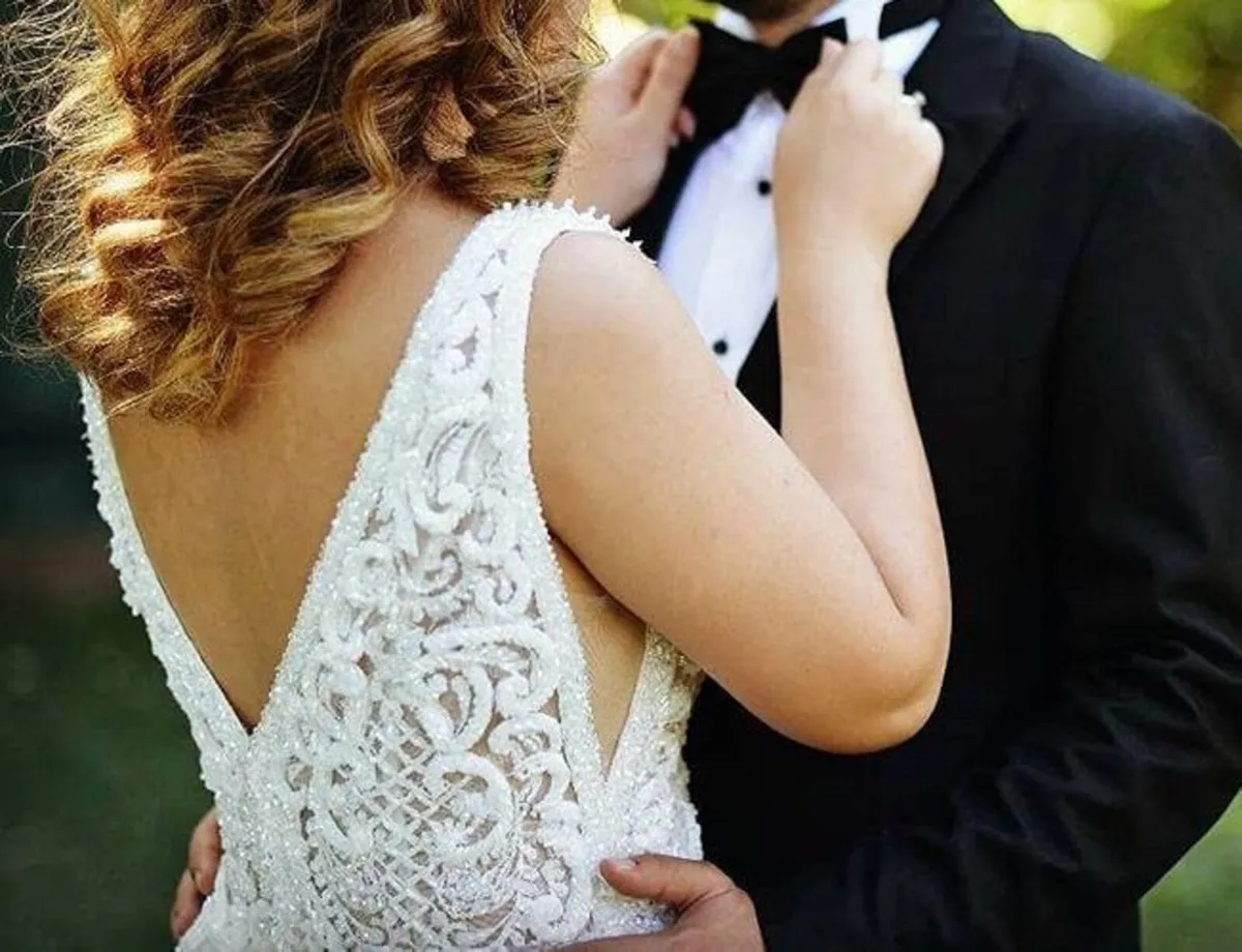 Wedding Dress with beads - Image 2