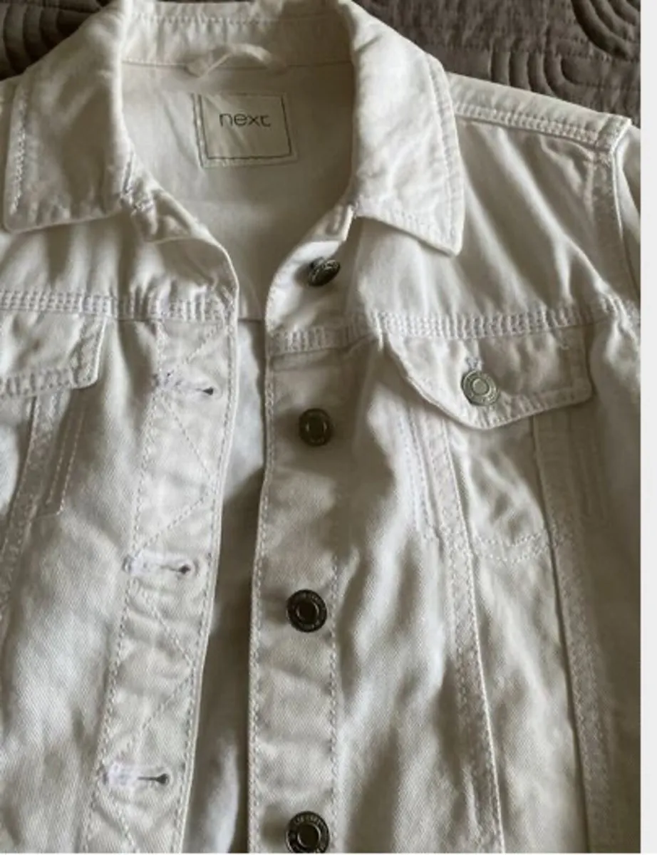 Next - White Denim Jacket - Age 13years - Image 4