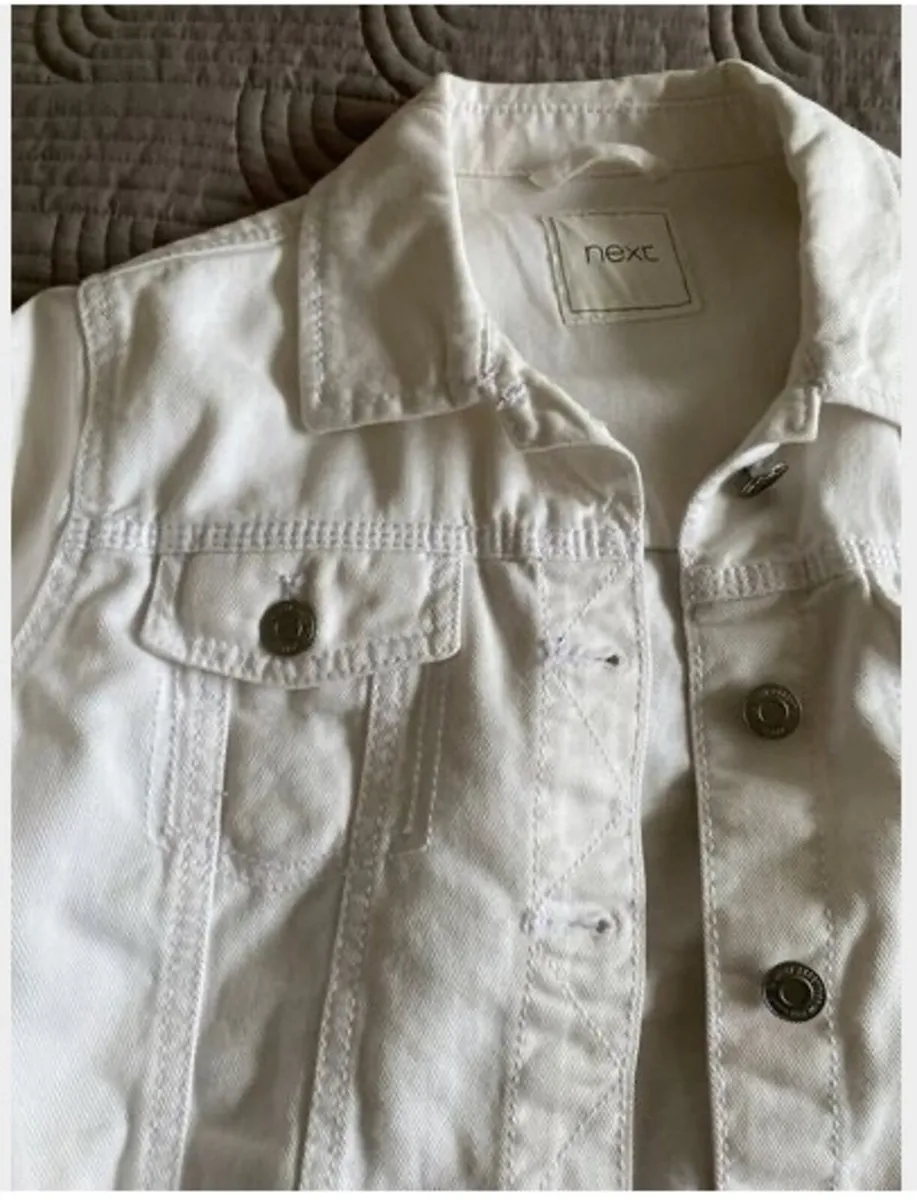 Next - White Denim Jacket - Age 13years - Image 3