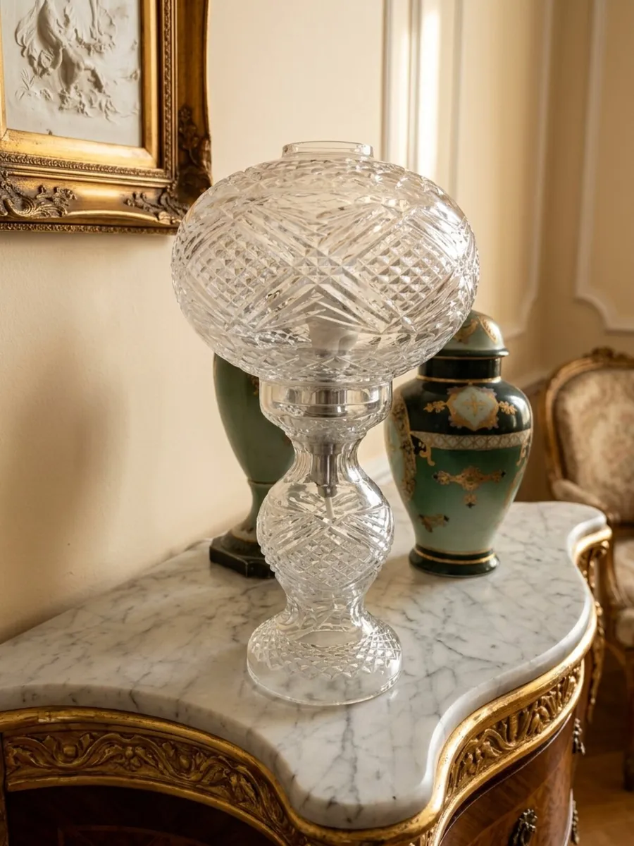 Tyrone crystal hurricane lamp - Image 4