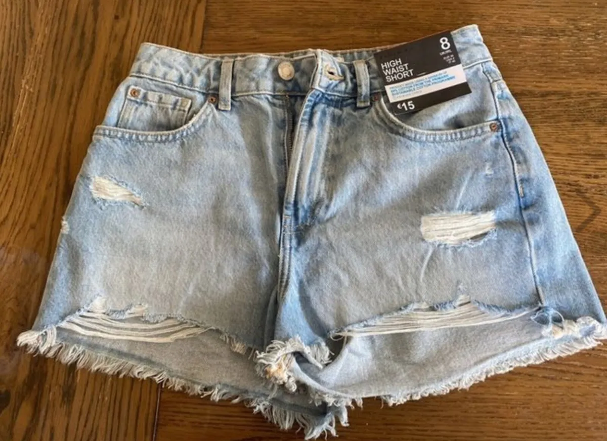 BNWT Penneys denim high-waist shorts Size 8 - Image 1