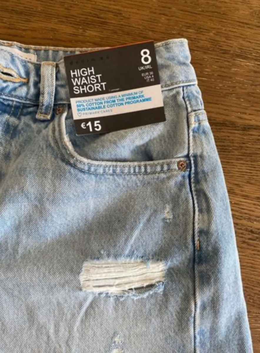 BNWT Penneys denim high-waist shorts Size 8 - Image 2
