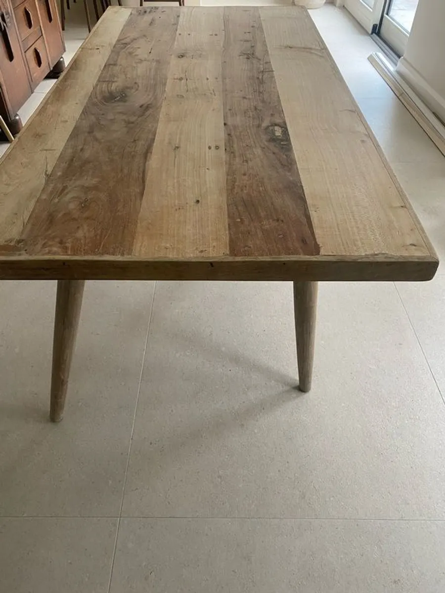 Solid teak dining table - Image 3