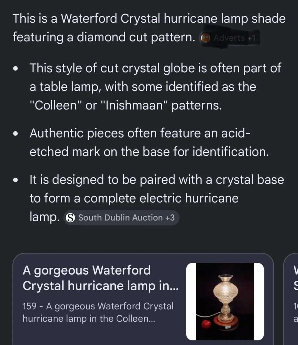 Waterford Crystal lamp shade - Image 3
