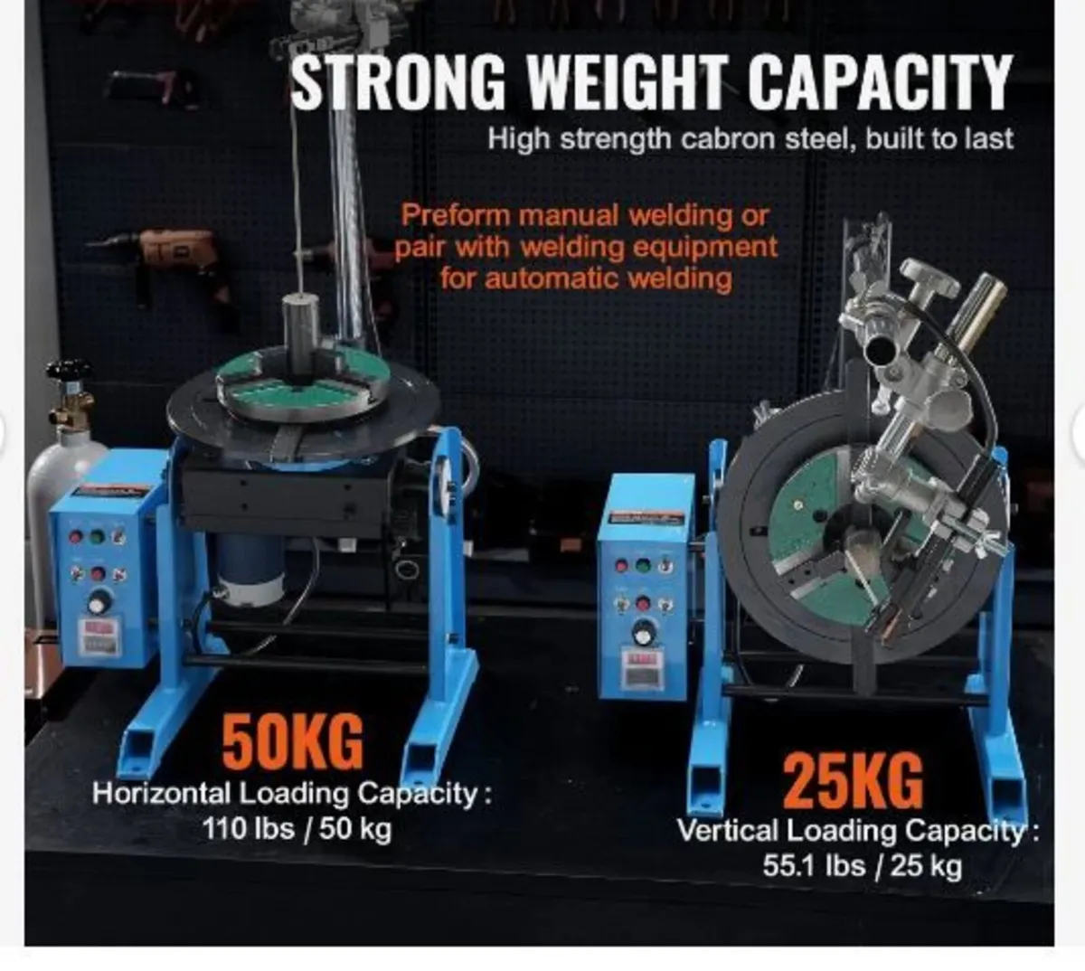 Rotary Welding Positioner 50KG, 0-90° Welding - Image 2