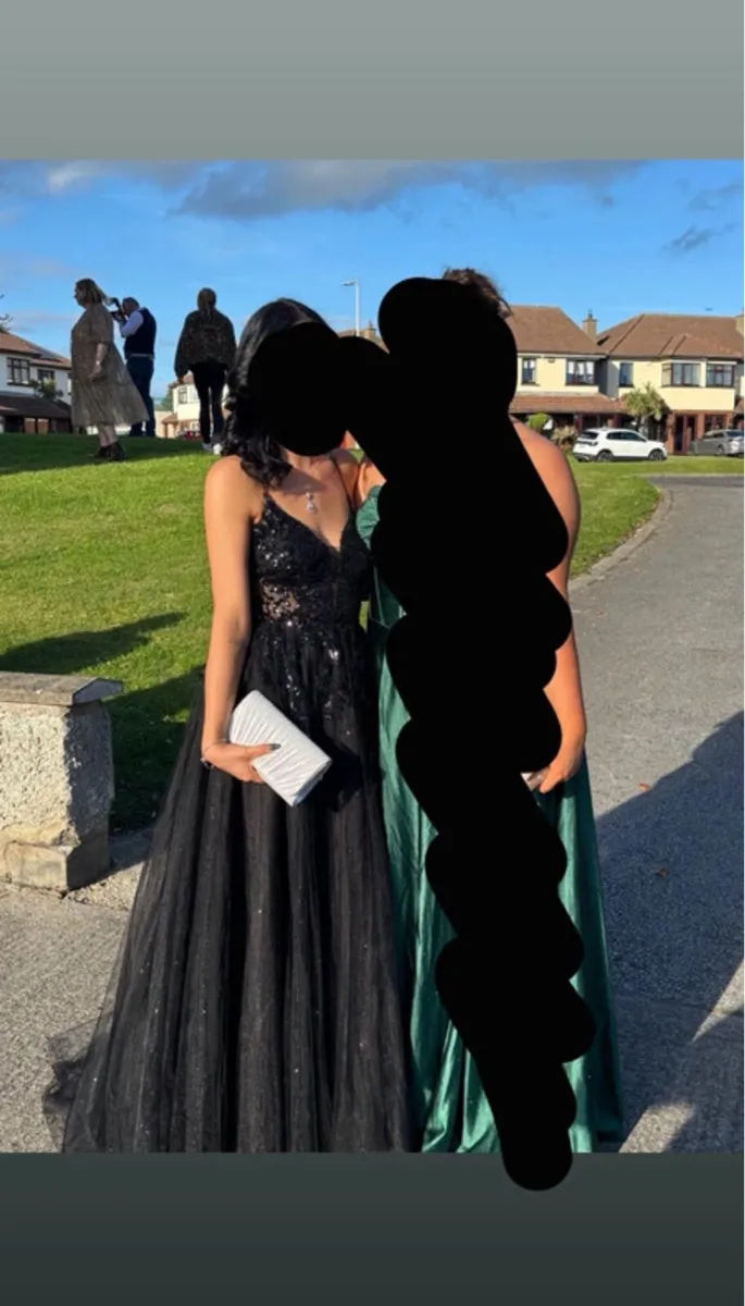 Black Sparkle Corset Back Ball Gown Debs/TY Dress - Image 1