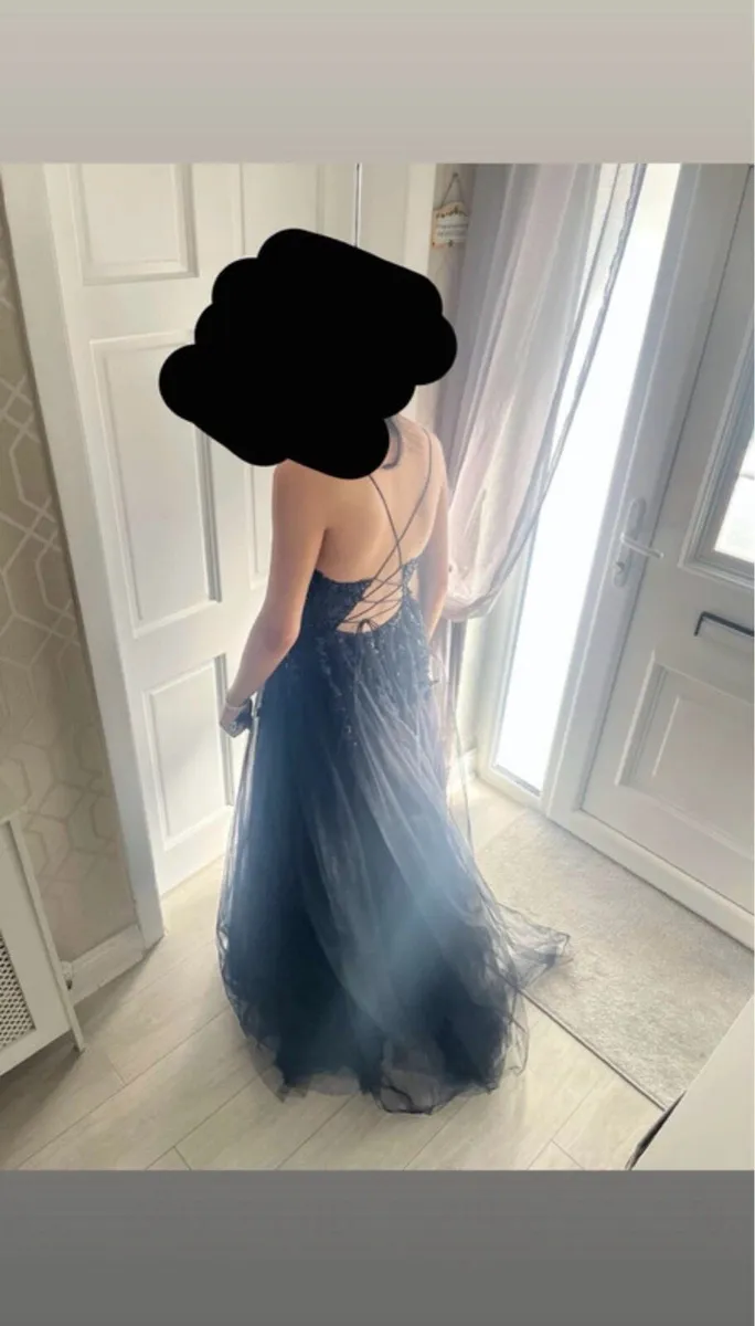 Black Sparkle Corset Back Ball Gown Debs/TY Dress - Image 2