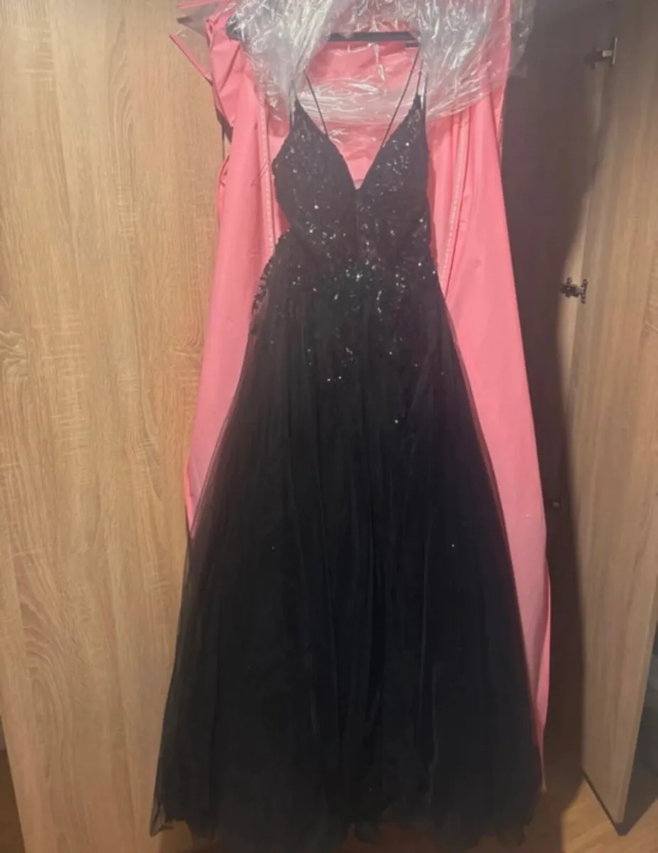 Black Sparkle Corset Back Ball Gown Debs/TY Dress - Image 4