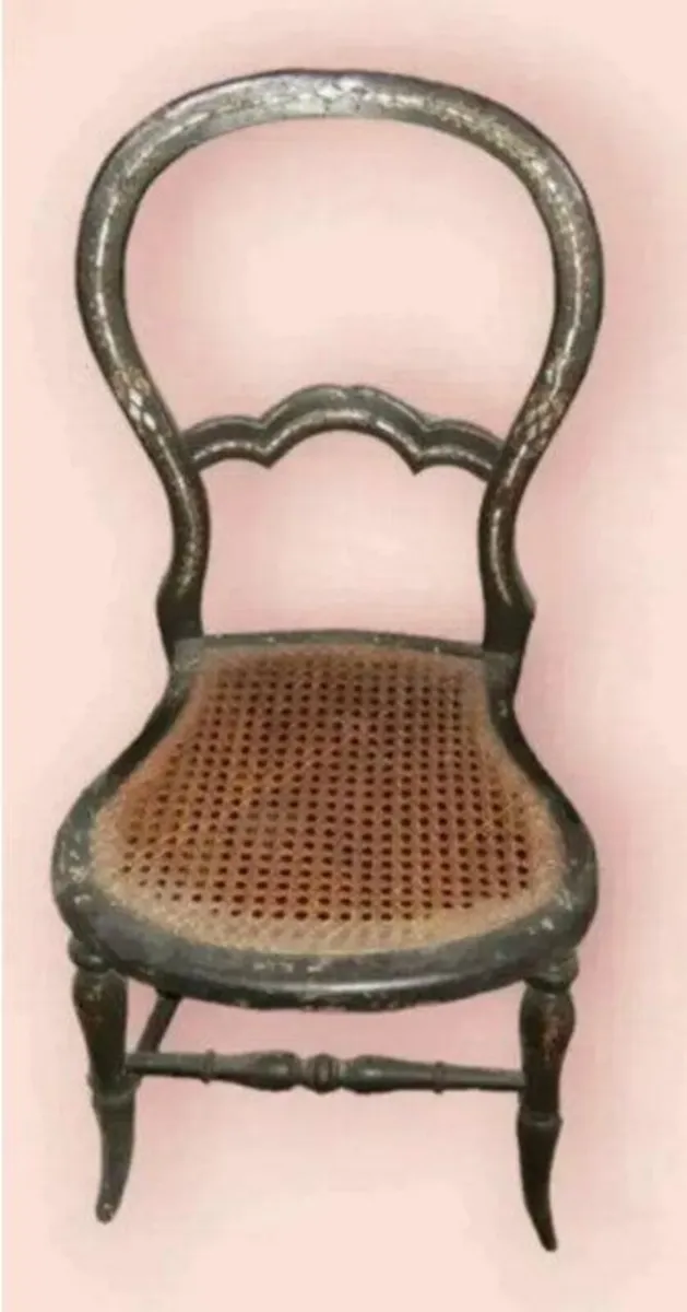 Victorian Chair with Mother of Pearl Inlay - Image 4