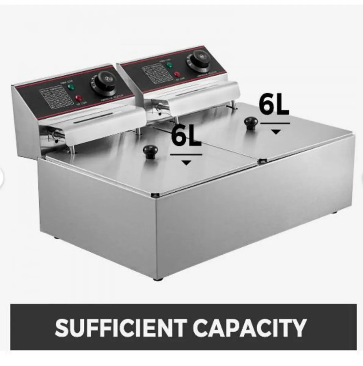Double Deep Fat Fryer Large 5000W - Image 3