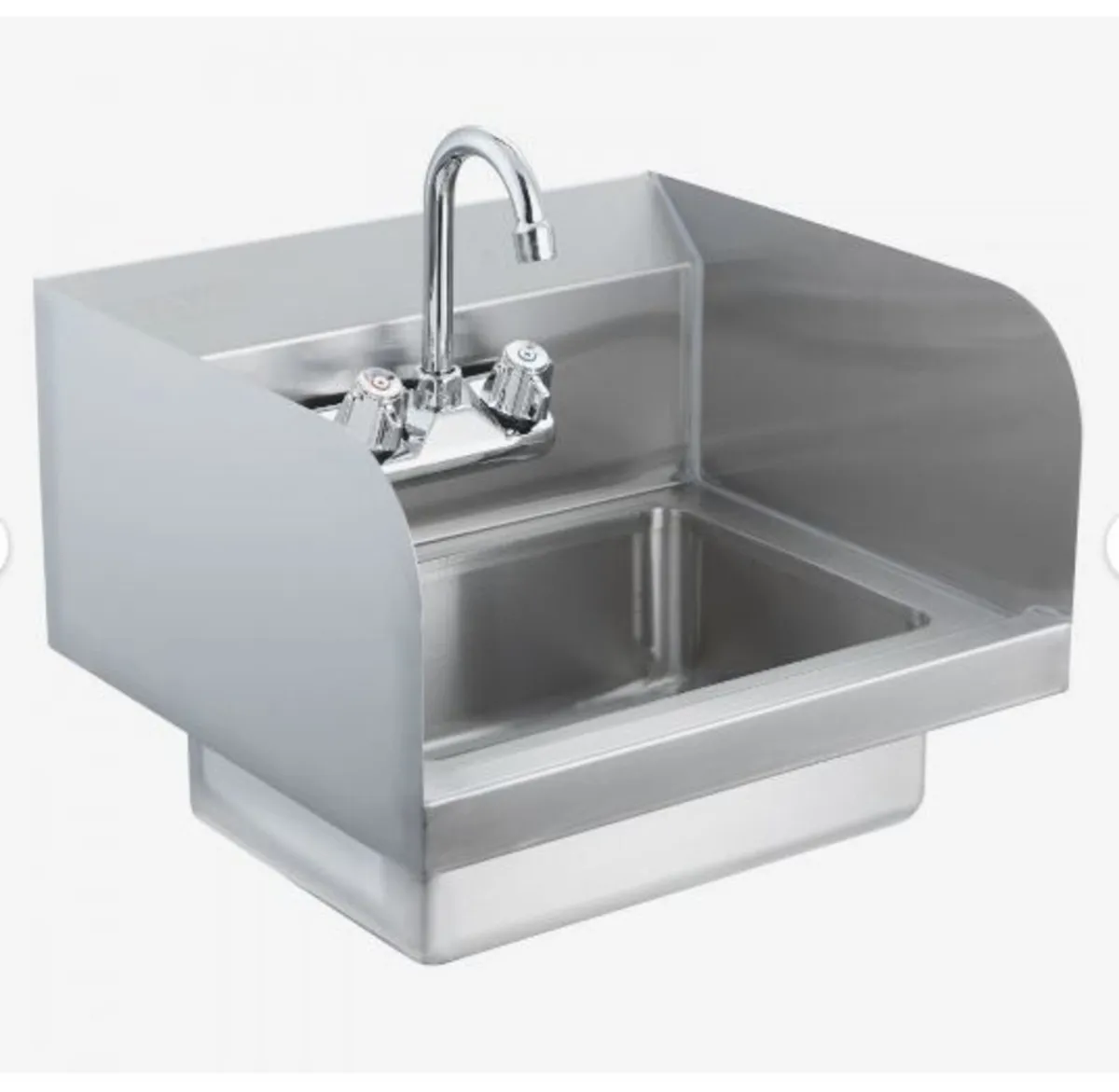 Commercial Hand Sink with Faucet and Side Splash - Image 4