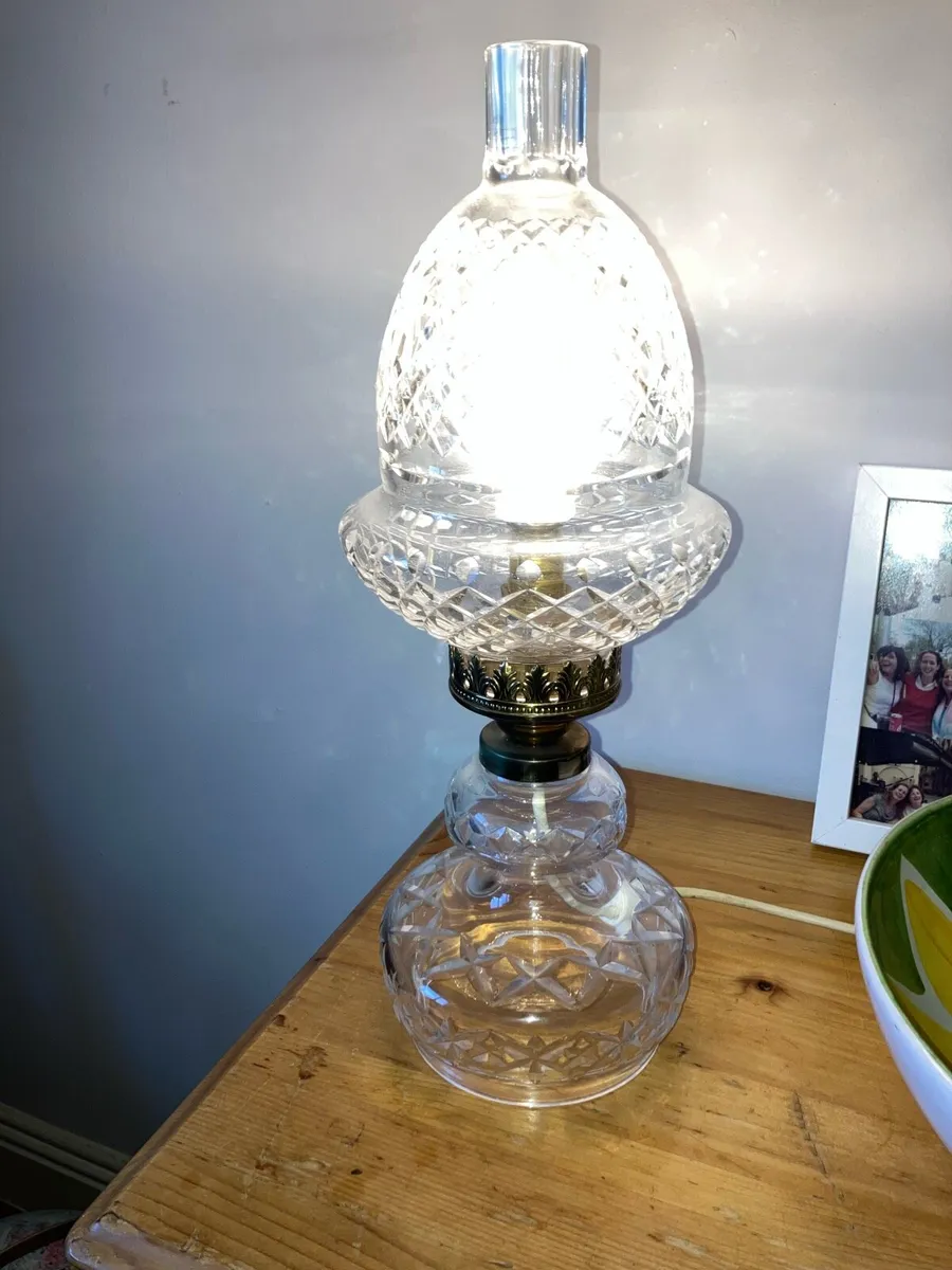 Vintage Cut Glass Table Lamp