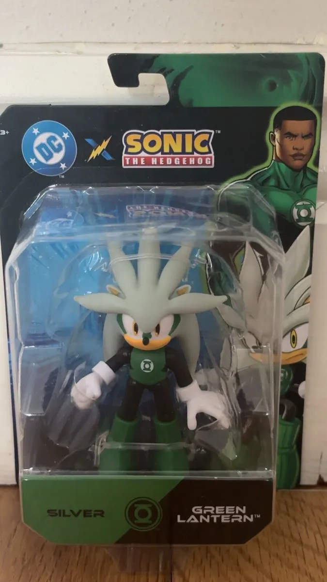 Sonic x DC Silver Green Lantern Figure New In Box - Image 1