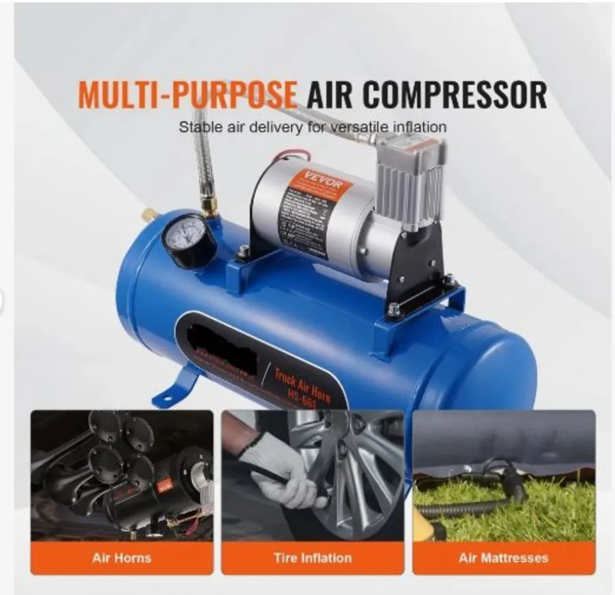 12V Air Compressor with Tank - Image 3