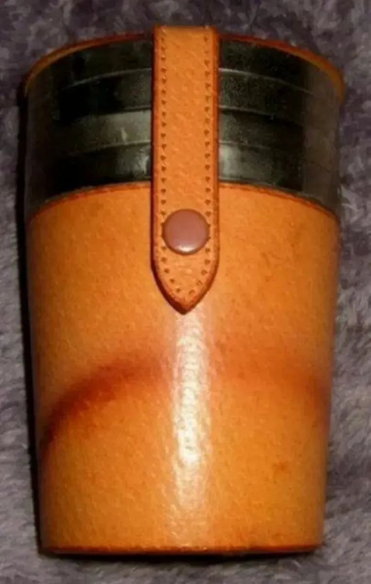 Vintage Harrods Stirrup Cups / Leather - Image 2
