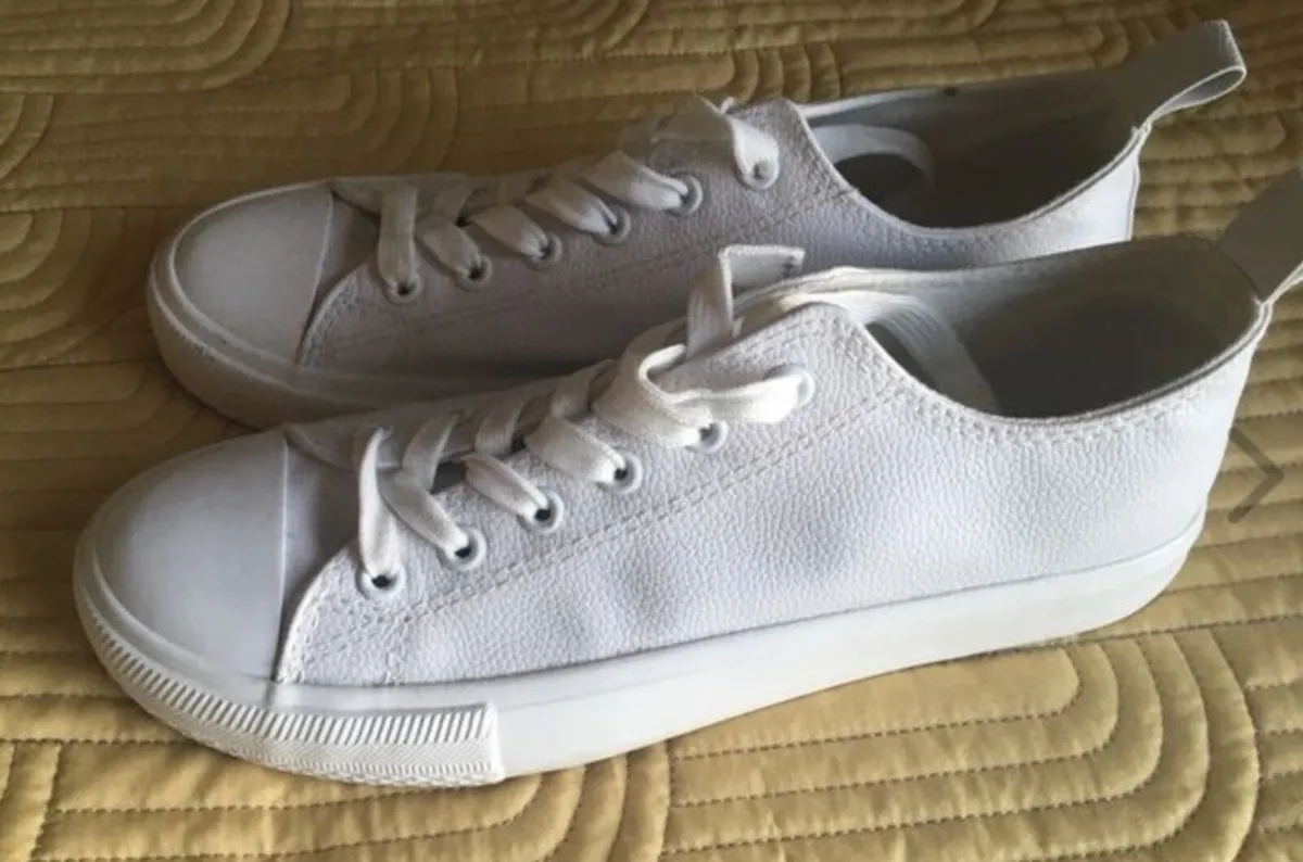 Penneys Converse-style Trainers Size 6 White - Image 2