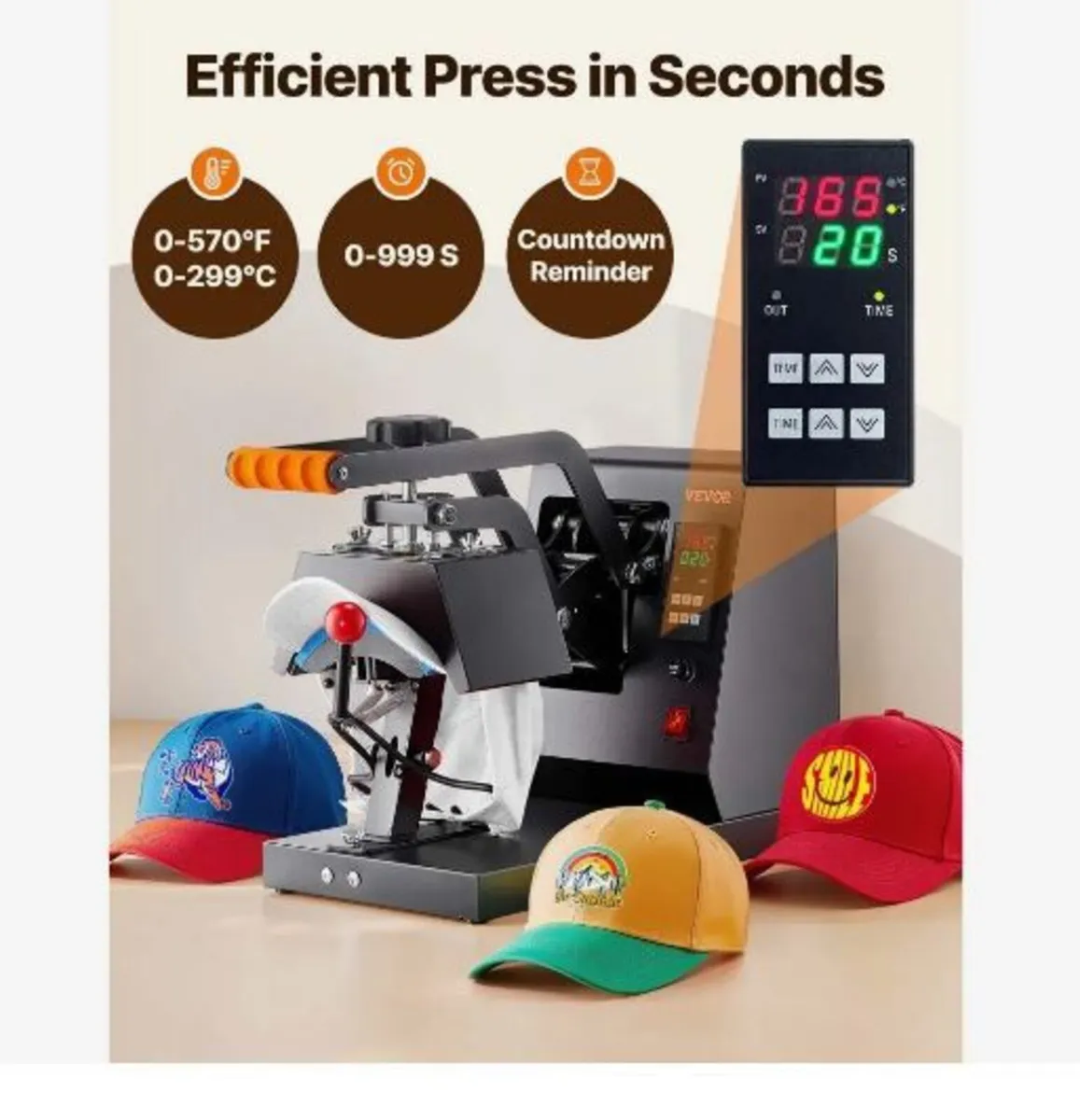 Hat Heat Press, 4-in-1 Cap Heat Press Machine - Image 1