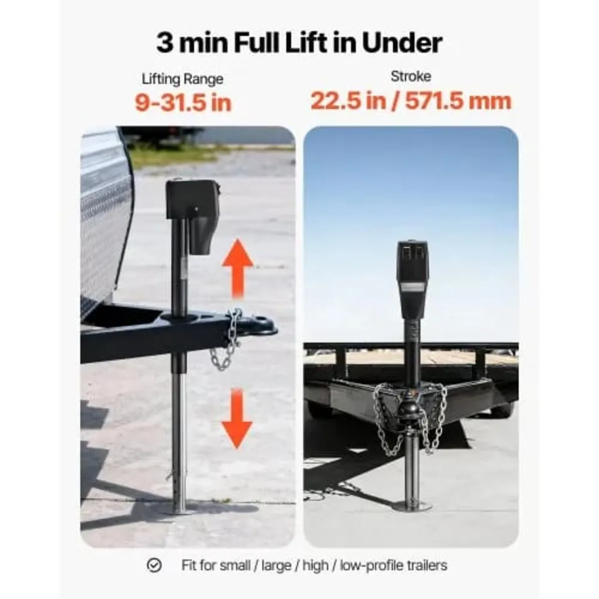 Electric Trailer Jack, 2268 kg Capacity, Electric - Image 3