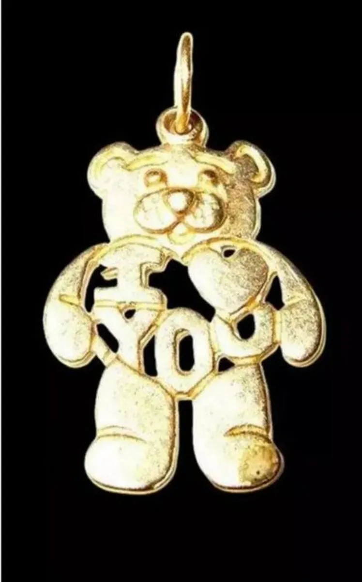 Vintage 9ct 'Teddy' I Love You' Pendant - Image 4