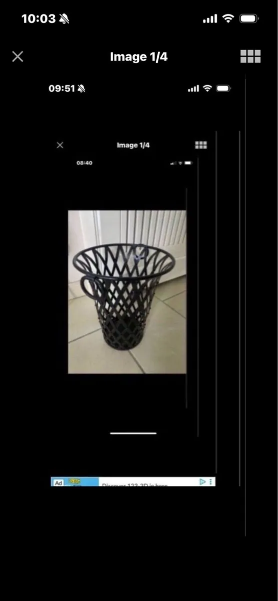 Metal Waste Basket - Image 1