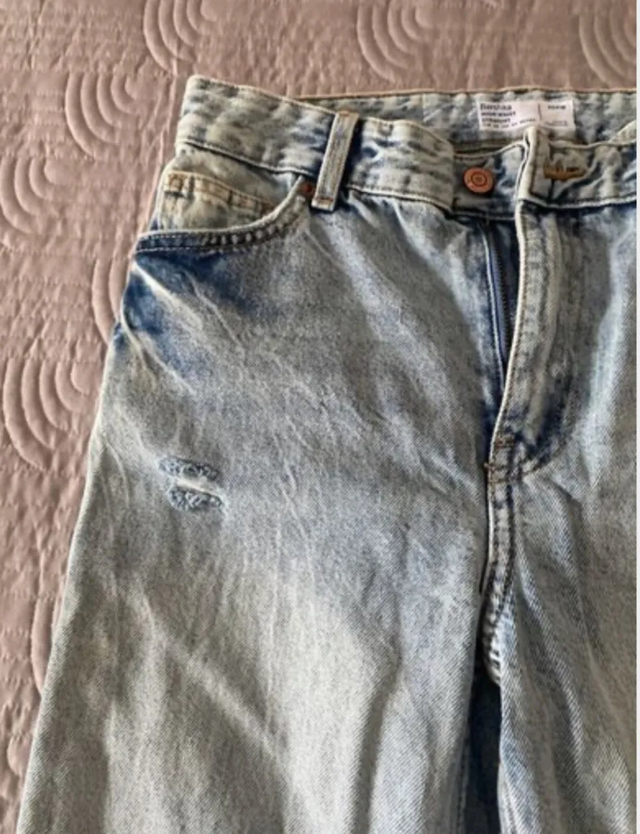 Bershka Jeans High Waist Straight Size 6 UK - Image 2