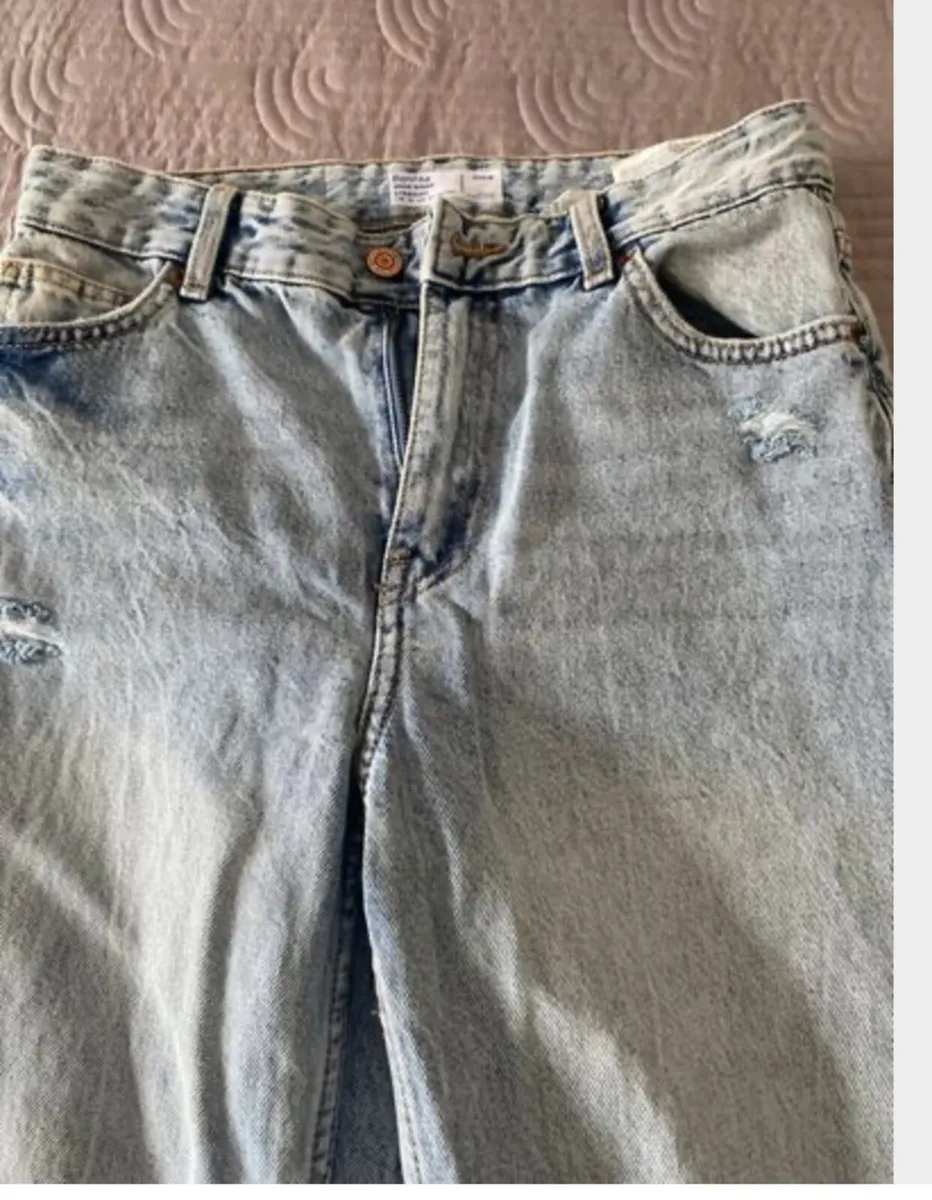 Bershka Jeans High Waist Straight Size 6 UK - Image 3
