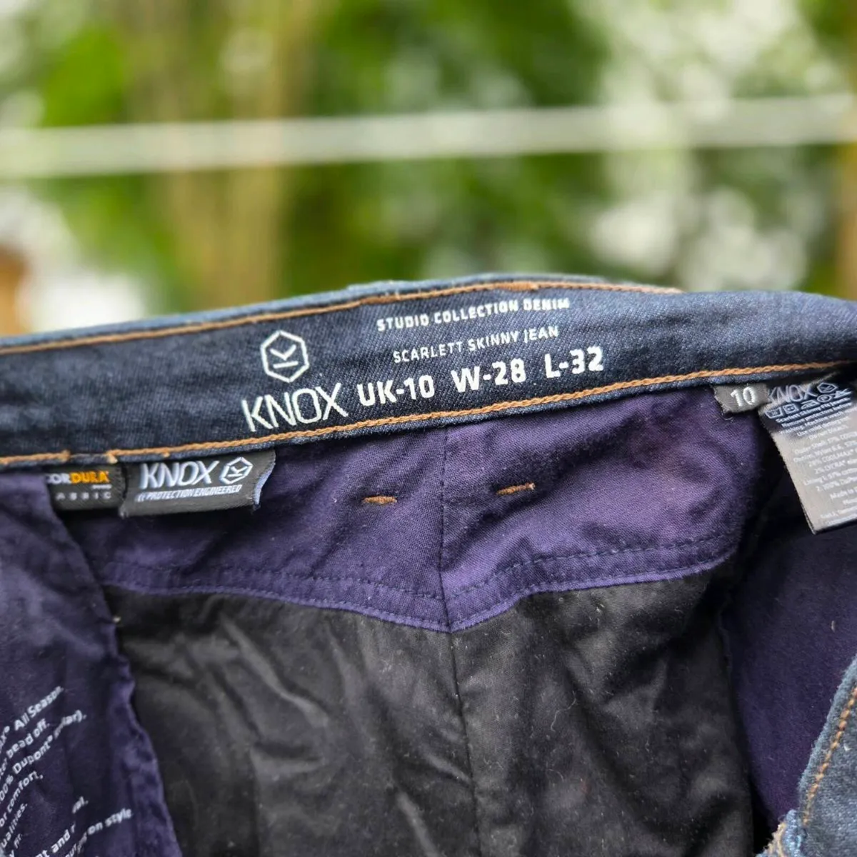 Knox Ladies Motorbike Jeans – UK 10 / W28 L32 - Image 1