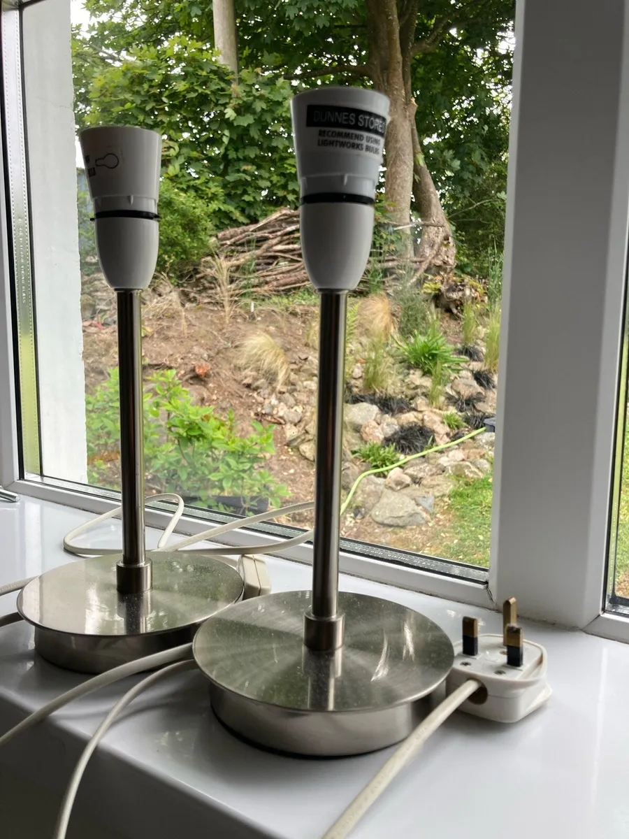 Stainless steel bedside lamps - Image 2
