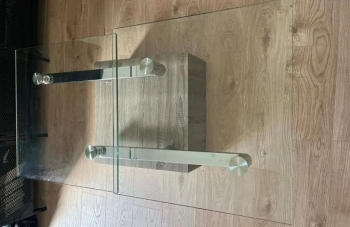 Luxury Modern Swivel Glass Top Table - Image 3