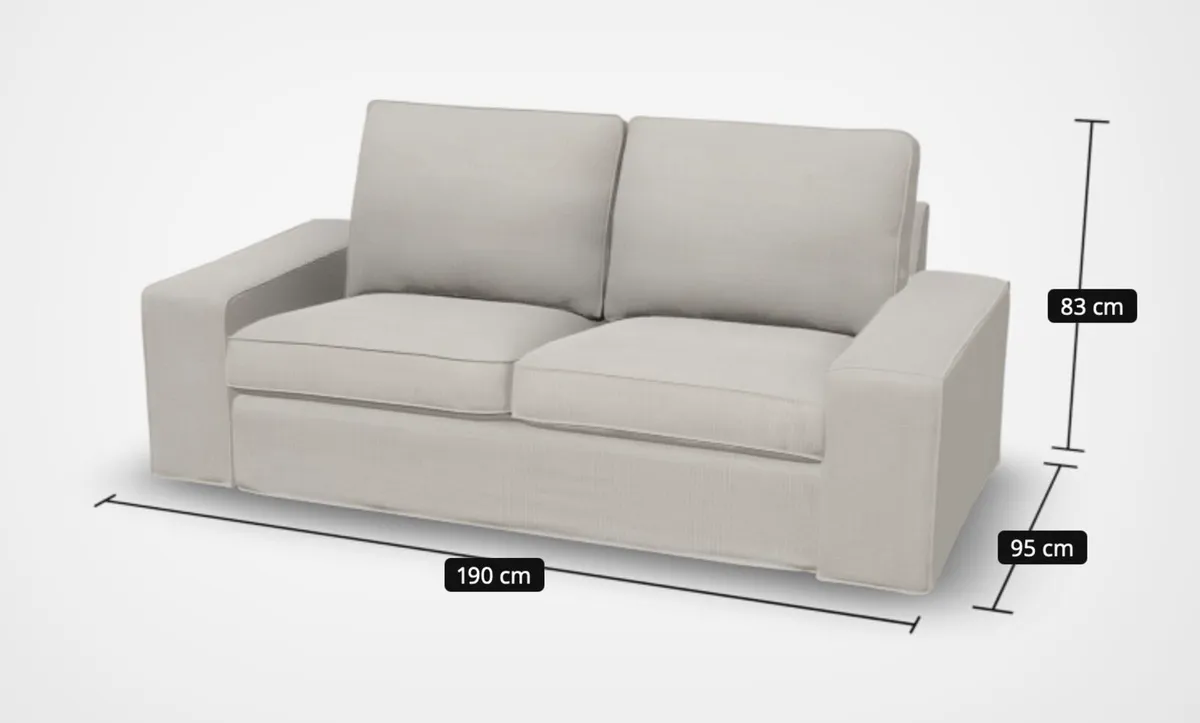 IKEA Sofa - Beige Kivik 2-seater - Image 1