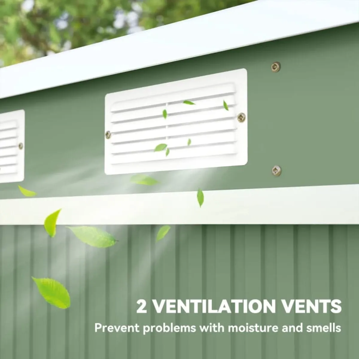 7 x 4ft Lean to Garden Metal Storage Shed w/ Found - Image 3