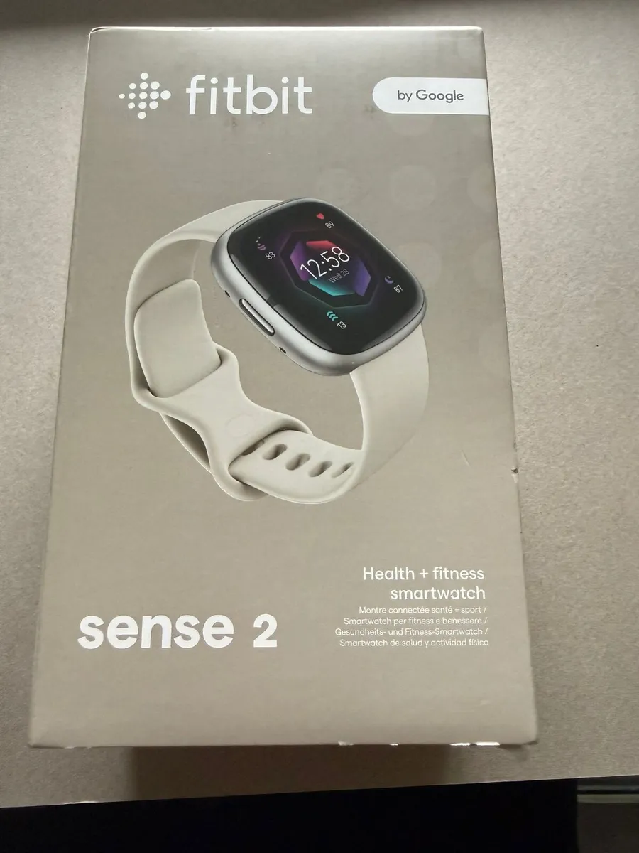FITBIT Sense 2 Smart Watch - Lunar White & Platinu - Image 1