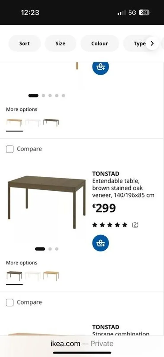 brown oak extendable table - Image 3