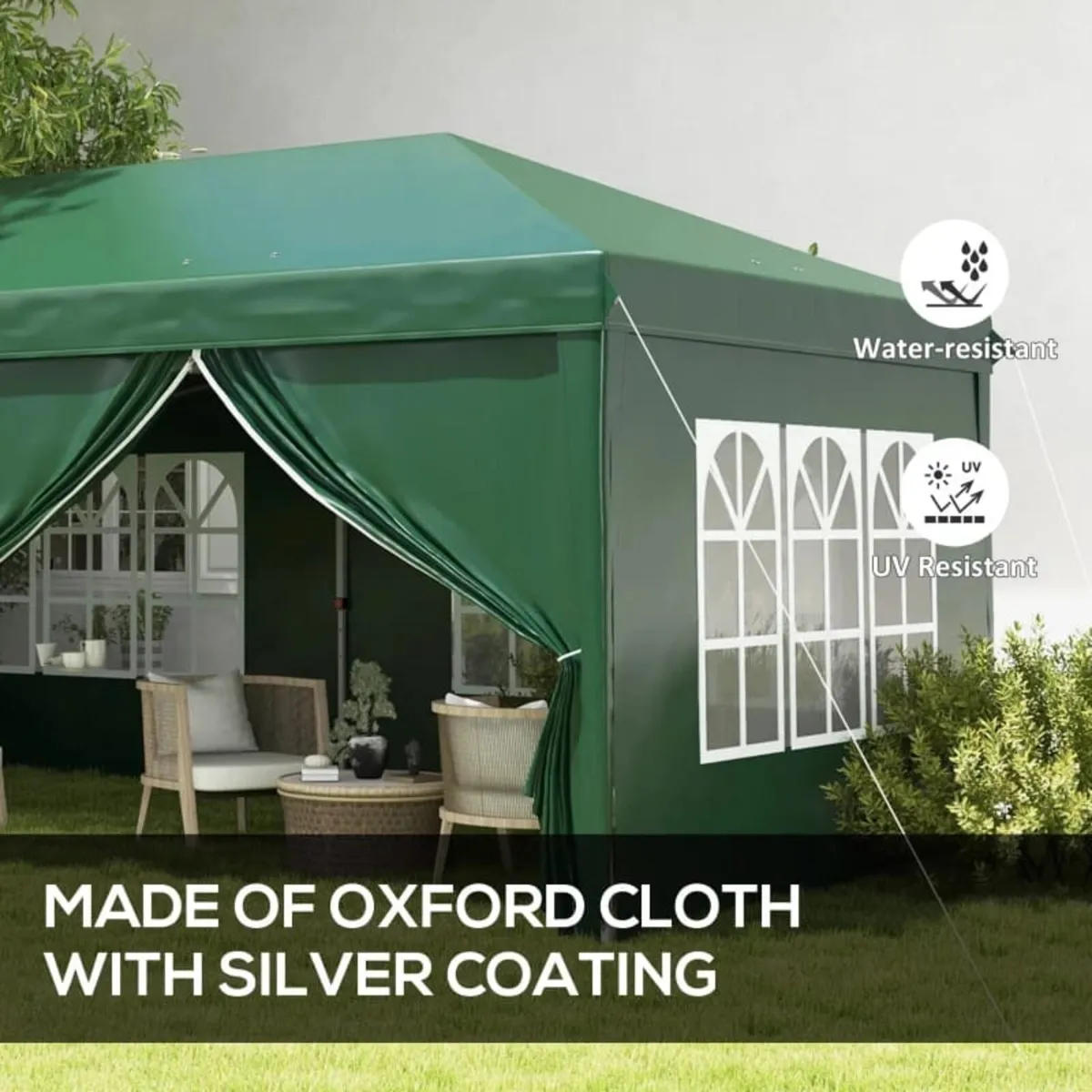 3 x 6m Pop-Up Gazebo, with Curtain Walls and Windo - Image 4
