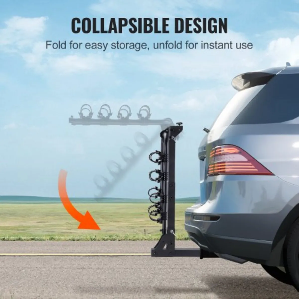 Hitch Mount Bike Rack, 4-Bike Carrier Rack, 150 LB - Image 4