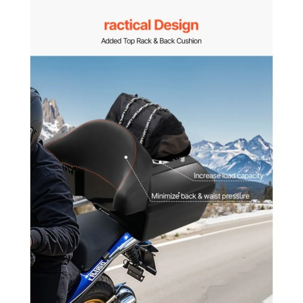 Motorcycle Top Case, Universal Durable PP Material - Image 4