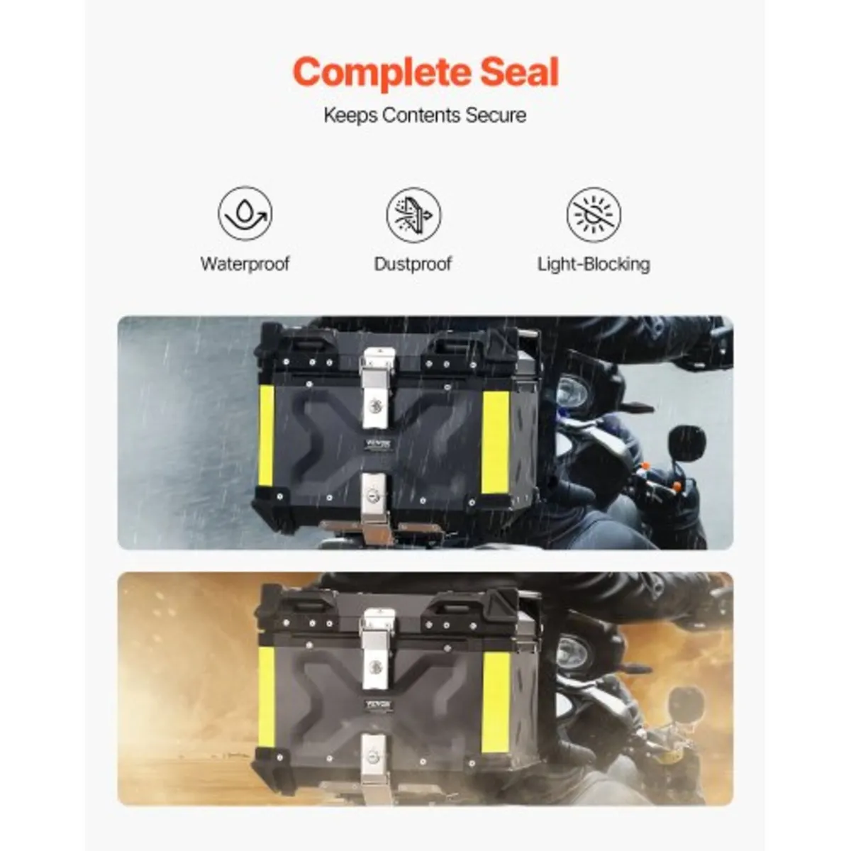 Universal Aluminum Alloy Motorbike Tail Box with L - Image 4
