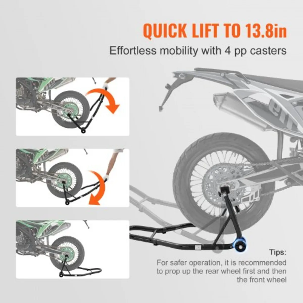 Motorcycle Stand Lift, 0.39 Tons Front Rear Combo - Image 4