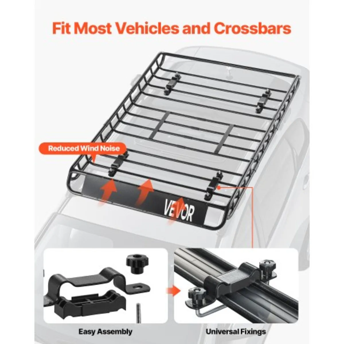 Roof Rack Basket, 51 x 36 x 4.1 in, Universal Roof - Image 3