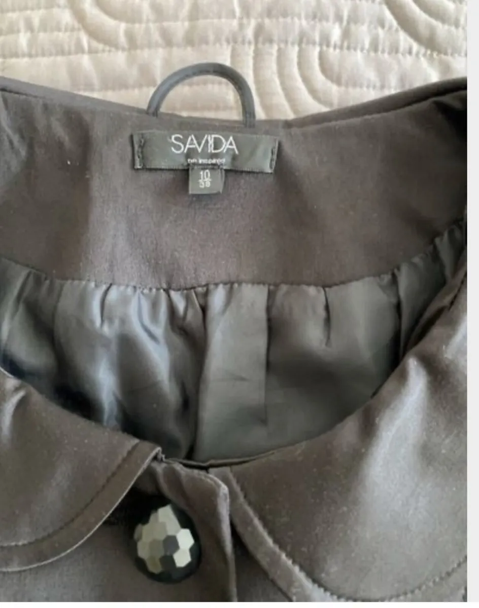 Savida - Beautiful Black cropped jacket - Size 10 - Image 2