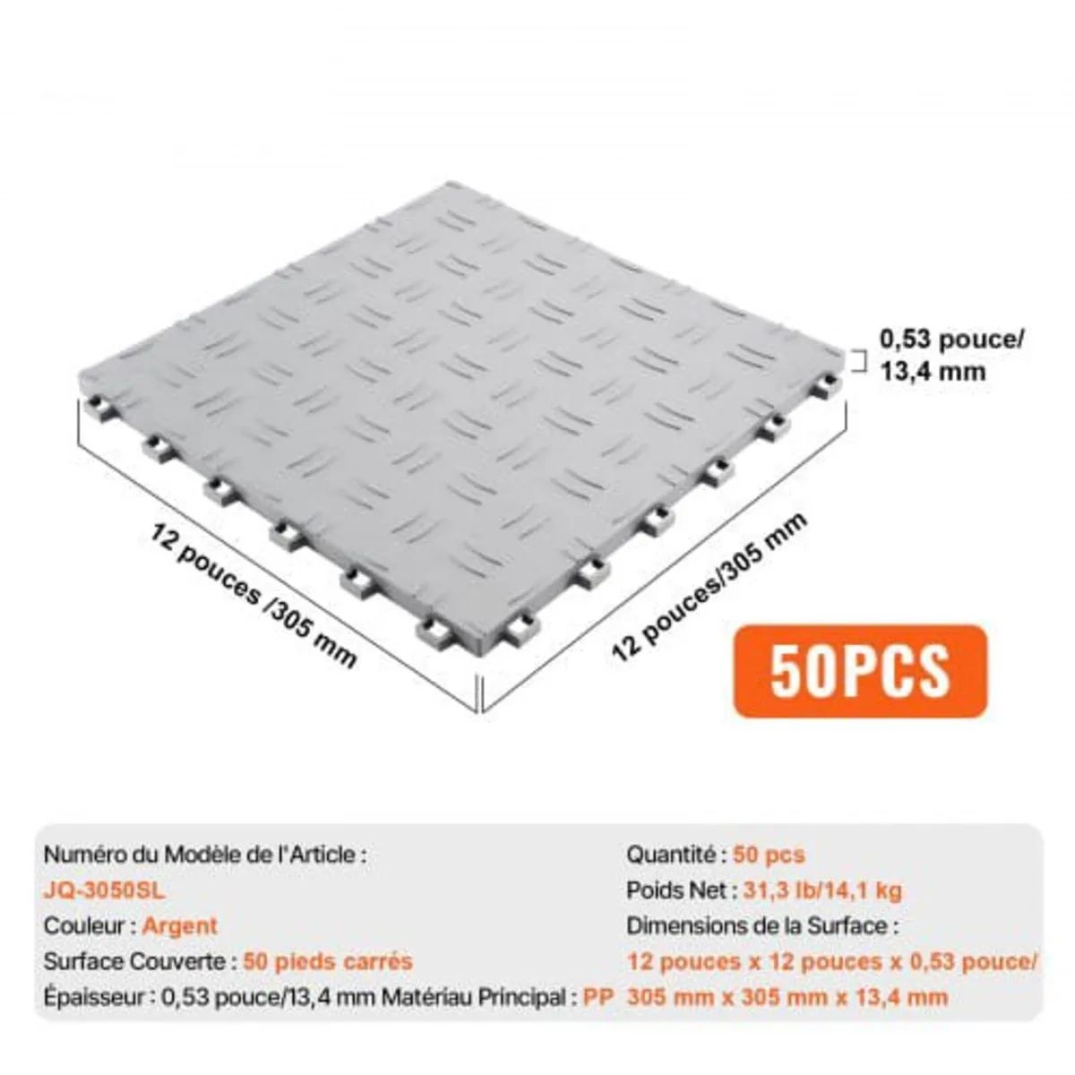 Garage Tiles Interlocking, 12 x 12 x 0.53 inch 50 - Image 4