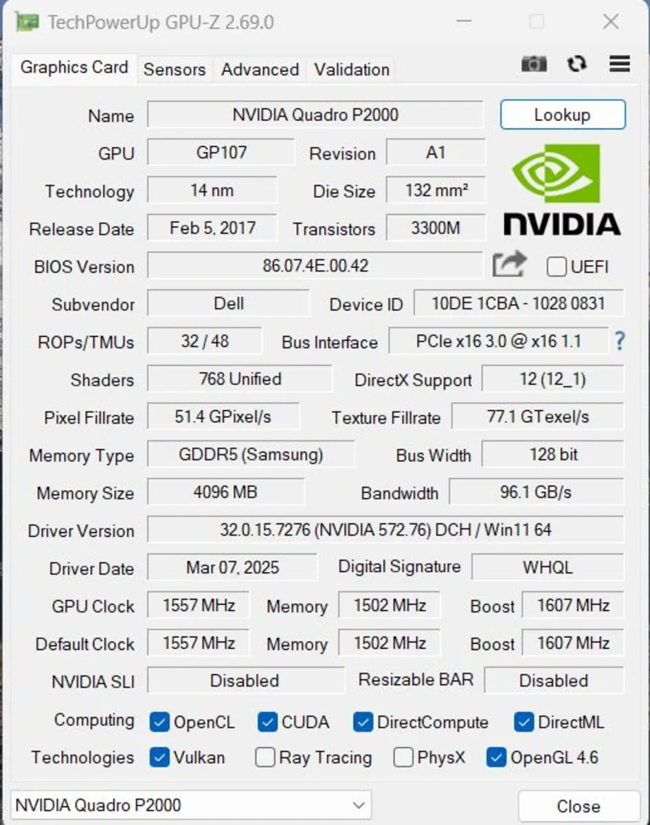 Dell Precision 7530 I7/16gb/256ssd/nvidia/win11 - Image 4