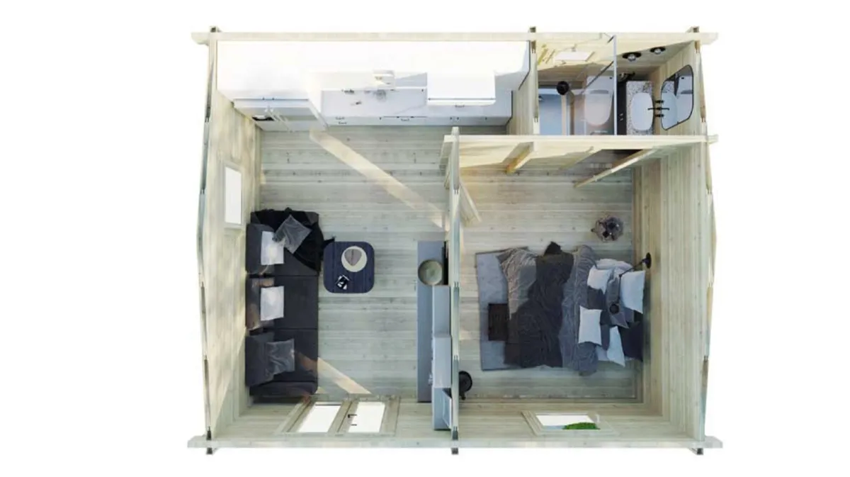 One Bed Type D 5.8m x 5.0m - Image 2