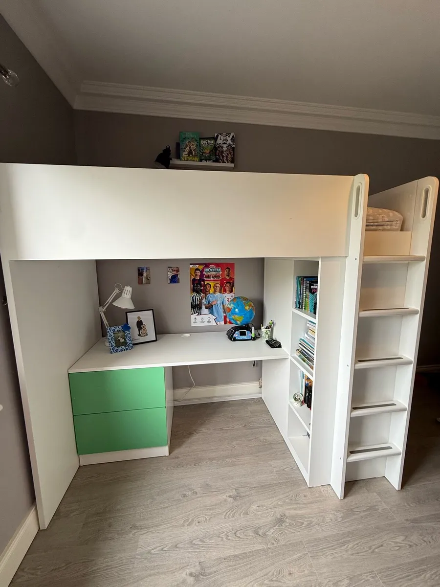 IKEA Smastad loft bed white/green - Image 2