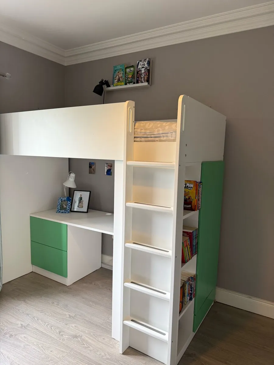 IKEA Smastad loft bed white/green - Image 1