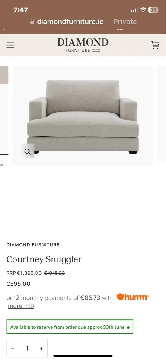 Brand New Snuggler and 2 seater DesignerSofa - Image 2