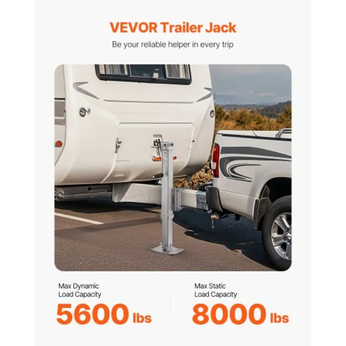 Trailer Jack, 8000 lbs Static Load Capacity, Heavy - Image 3