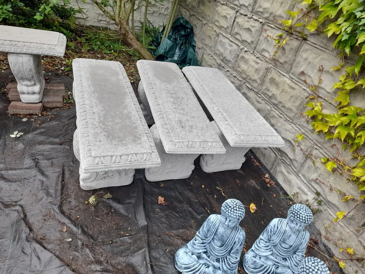 3 Benches and Bird baths - New - Only 85 Each - Image 3